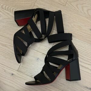 Christian Louboutin Black Strappy Heels